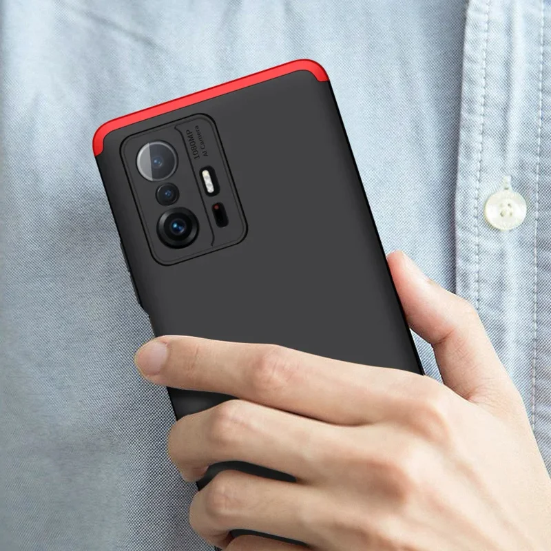 Shockproof Armor Plastic Case For Xiaomi Mi 11T Pro Full Protection 3 in 1 Hard Matte Phone Cover For Xiaomi 11T 10T Pro Case