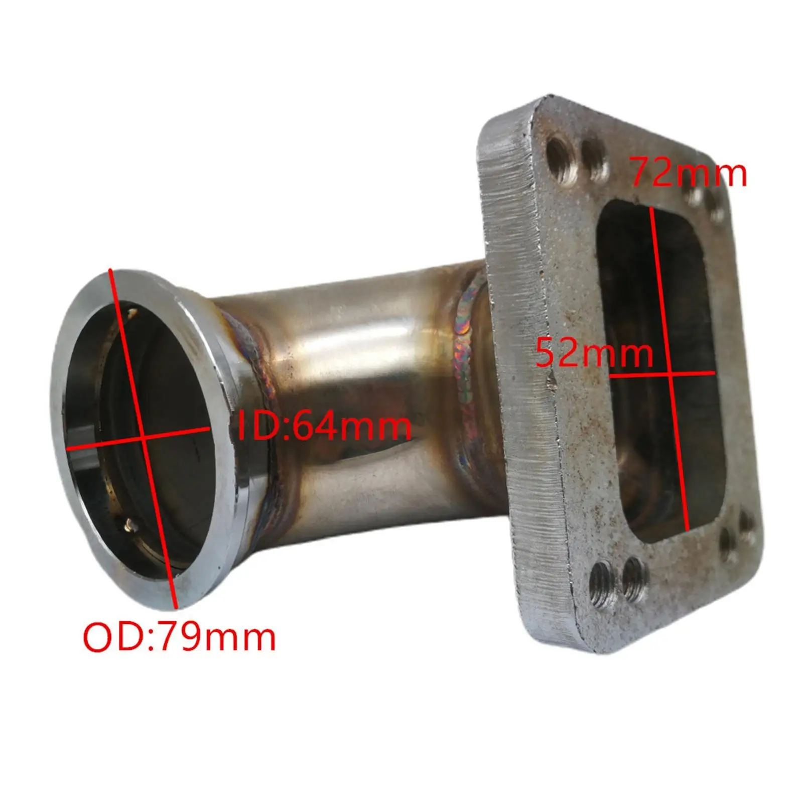 Kit de brida adaptador de codo de 90 grados con banda en V de 2,5" para vehículo práku T3 T4 Turbo