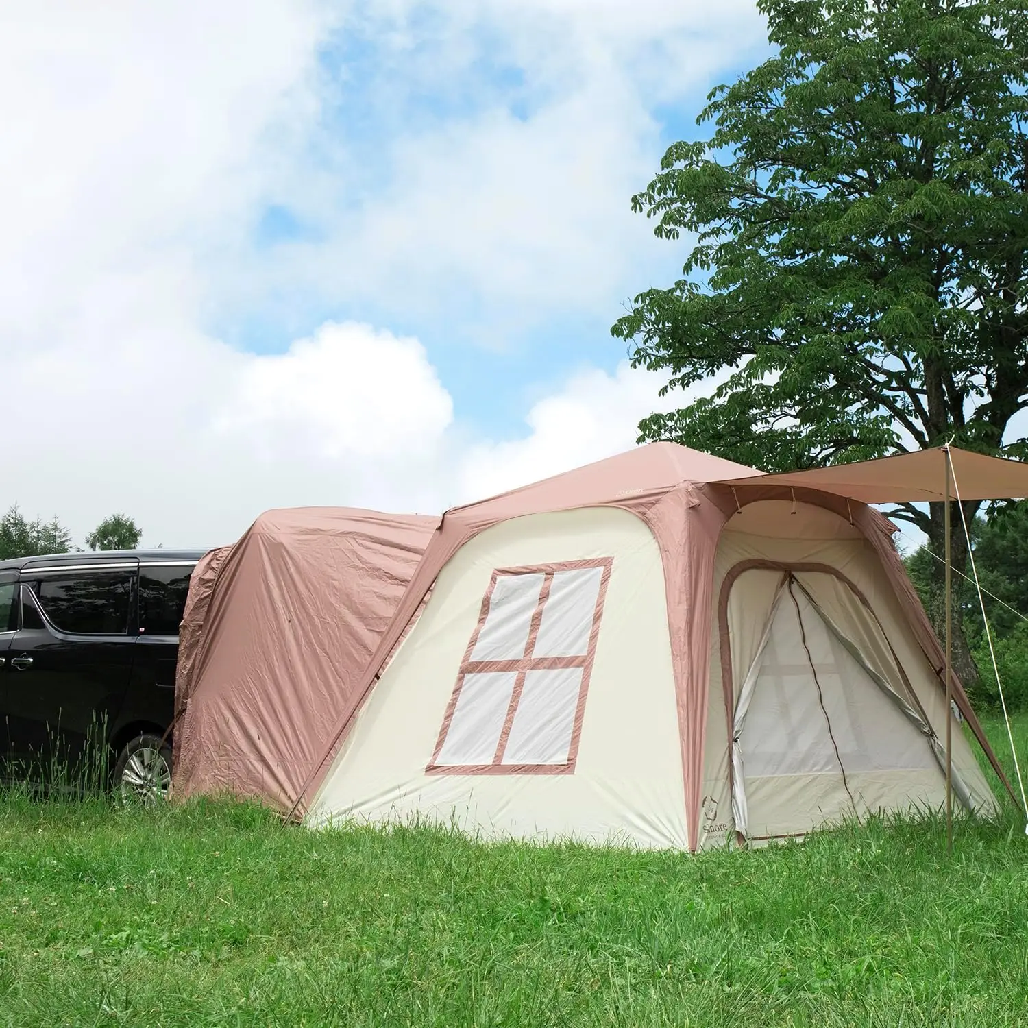 

Палатка Glamping с крыльцом, на 2/3/4/5/6 человек, прочная, погодозащищенная палатка для кемпинга, большая семейная палатка с разделителем комнаты