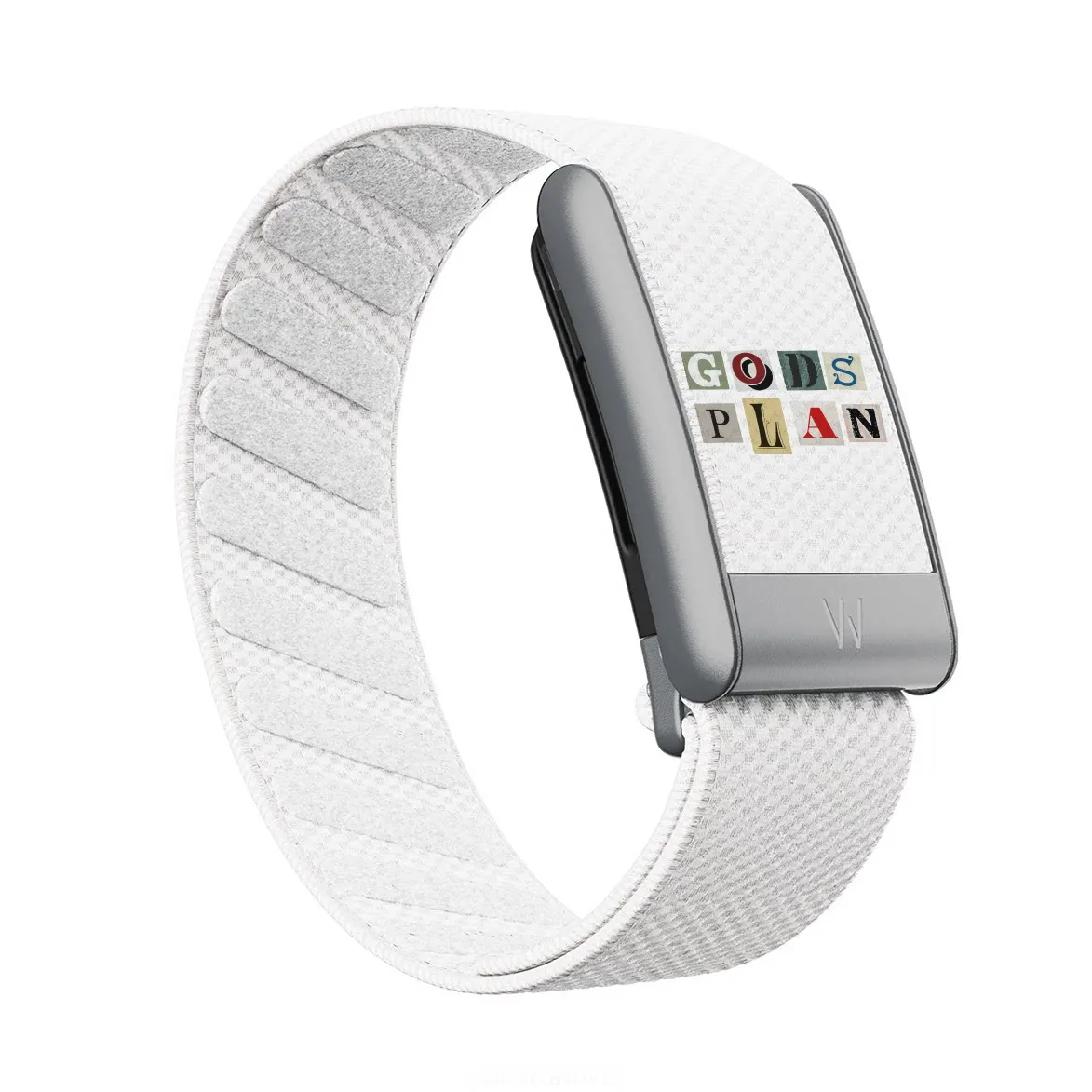 For WHOOP 5.0 MG White Nylon Woven Hip Hop Letter Slogan Print Strap Sport Replacement Wristband Street Fashion Fitness