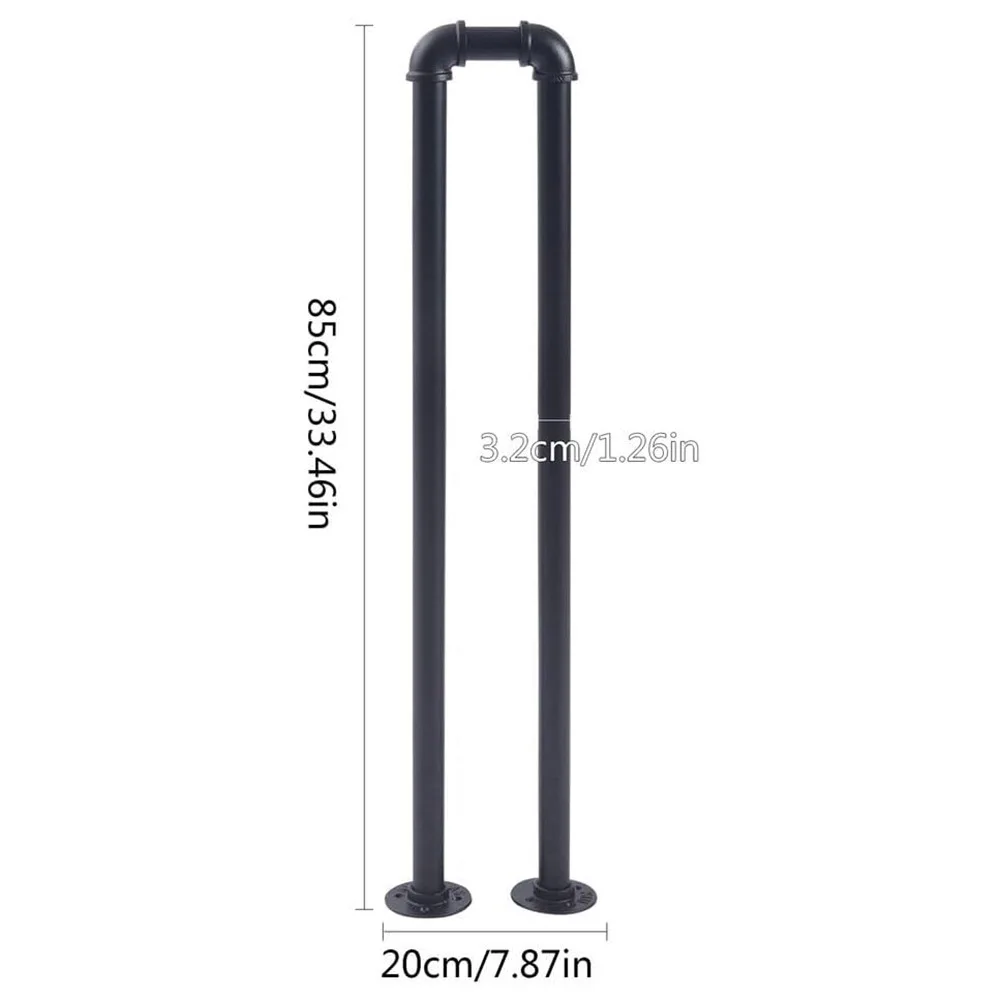 Stair handrail black cross-border exclusive American industrial style iron 85cm vintage matte U-shaped support railing