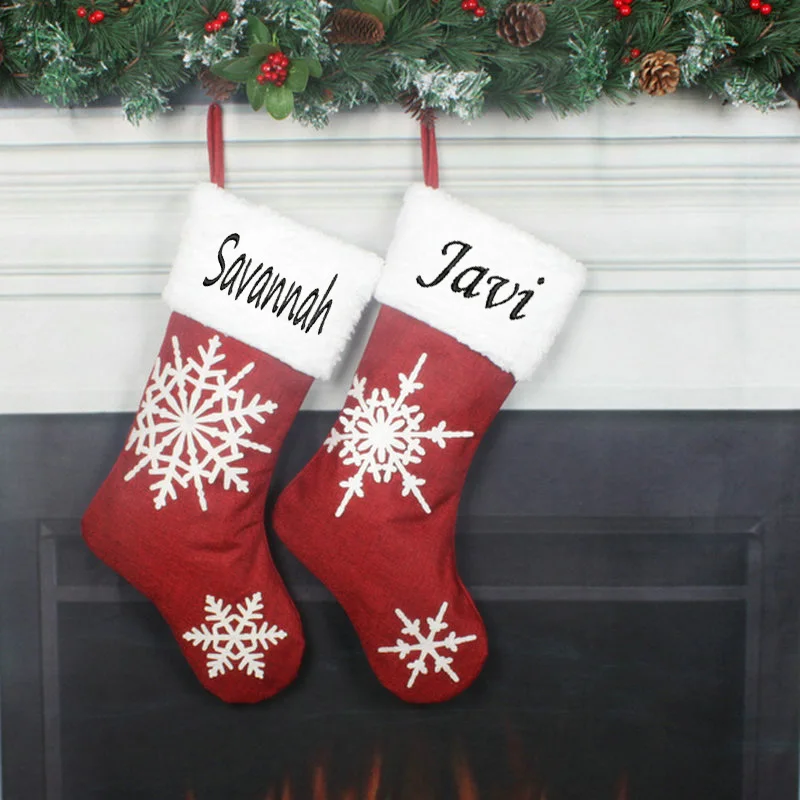 

Christmas Decorative Decoration Customized Articles New Year Gift Christmas Plush Socks Gift Bag Christmas Tree Hanger Gift Bag