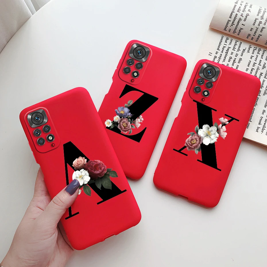 For Xiaomi Redmi Note 11 11S Cover Shockproof Silicone Soft Letters Phone Case For Xiaomi Redmi Note11 Note 11 Pro 5G 2021 Coque