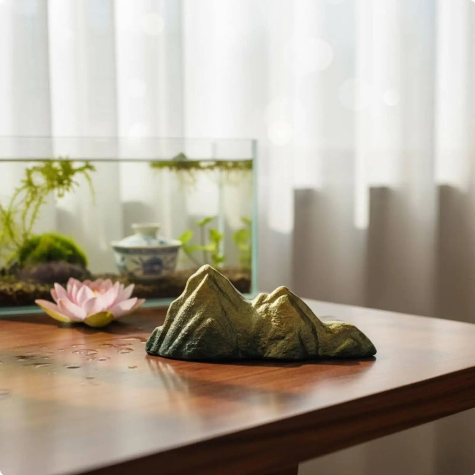 Compact Aquarium Rockery Faux Stone Sculpture Fish Tank Ornaments Accessories for Aquarium Decoration