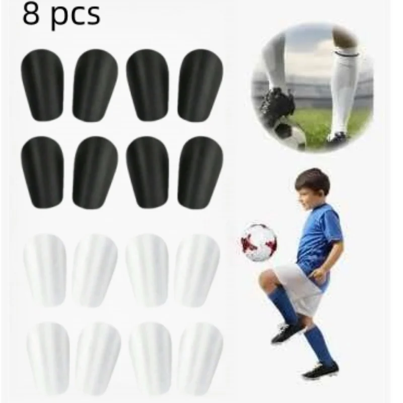 8Pcs Mini Football Shin Pads Lightweight Soccer Shin Guards Insert Pads Compact Protective Shin Guards for Kids Youth