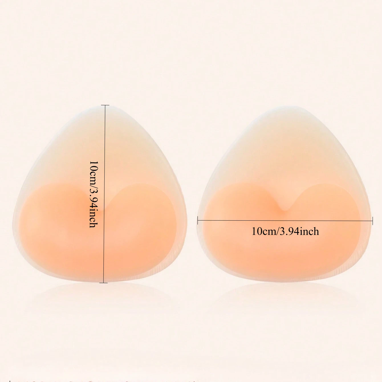 Silicone Bra Inserts, Triangle Shape Push Up Pads Waterproof for Swimsuit & Bikini, All-Day Comfort 1 Pair view 2