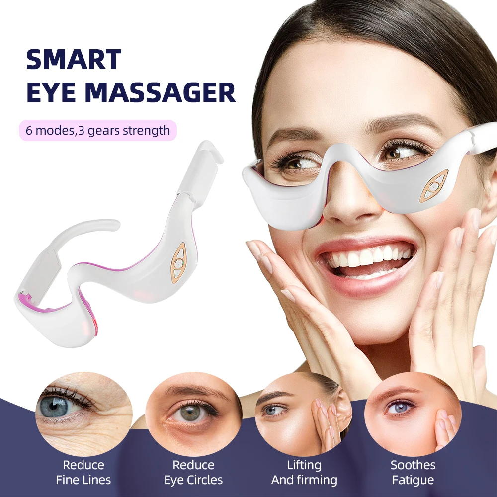 Electric Eye Massager Anti Wrinkle Aging Eye Care Beauty Tool Massage Rechargeable Eye Fatigue Relief Device