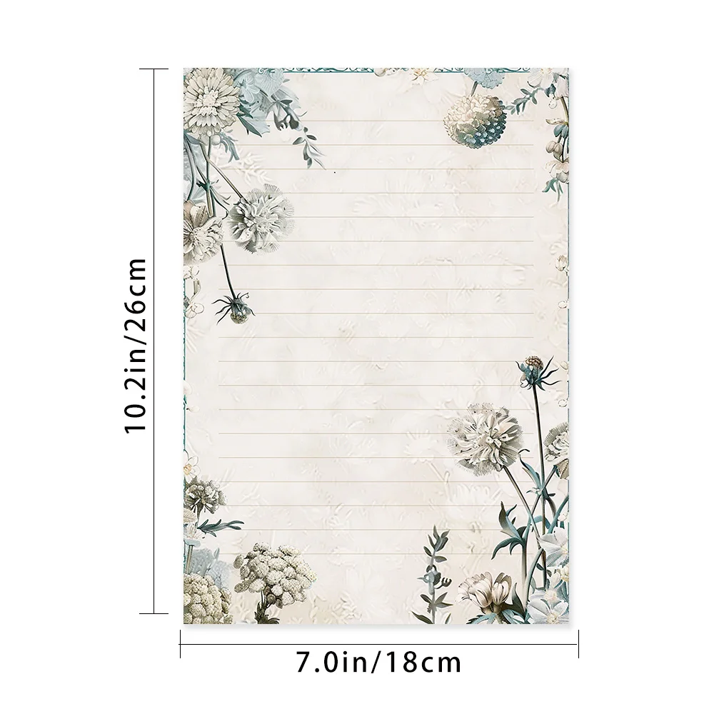 30 Sheets. B5 Dandelion Floral Stationery Paper, Watercolor-style Letter Paper, Tearable Notepad, Perfect For Writing Letters