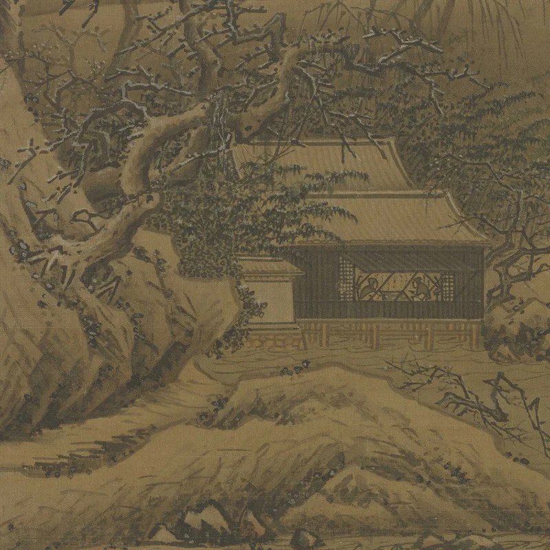 Xia Gui (1195-1224) pintura de paisaje nevado pintura china antigua arte clásico 1:1 Museo reproducción grande original