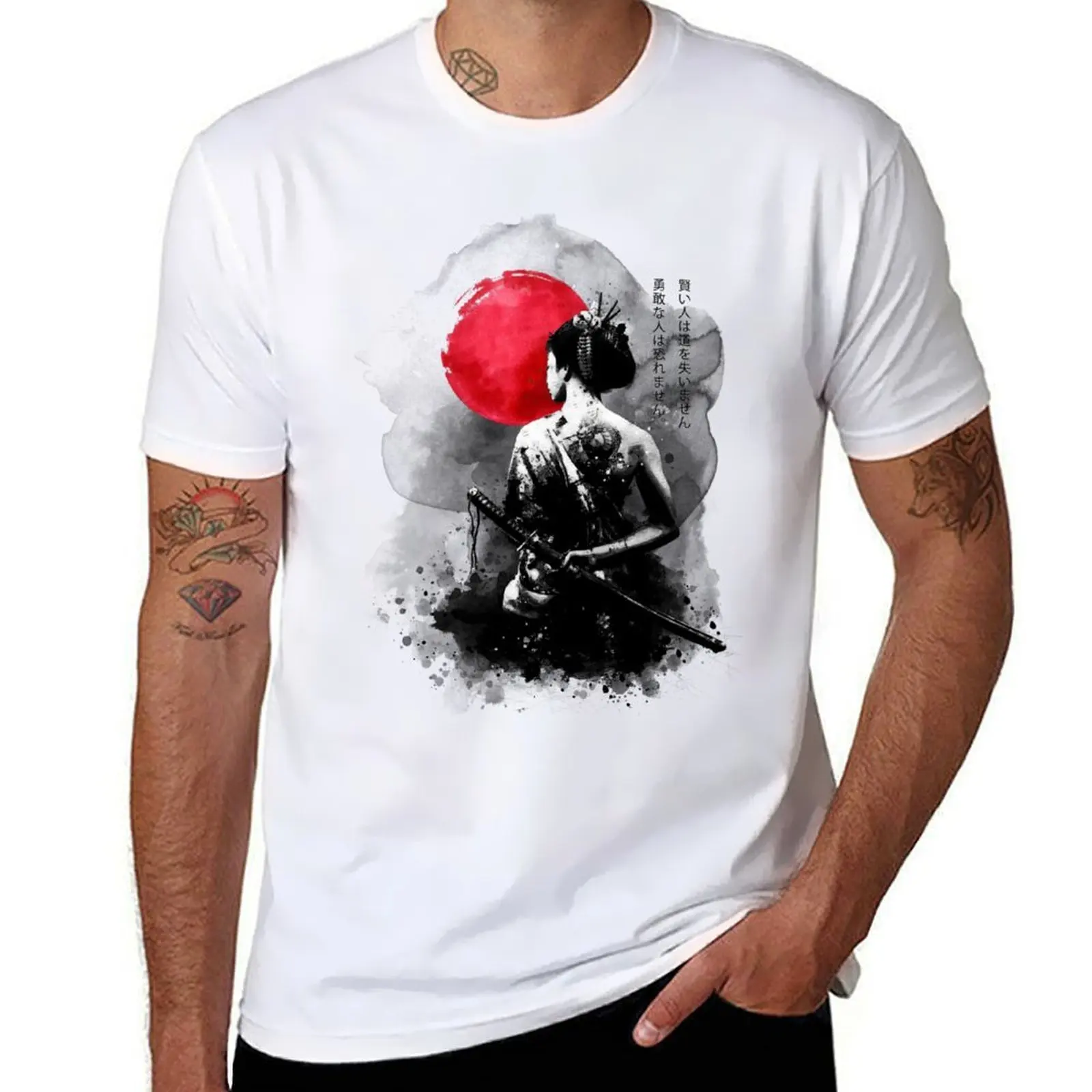 

Geisha warrior T-Shirt man tshirt t shirts for man slim fit T-Shirt