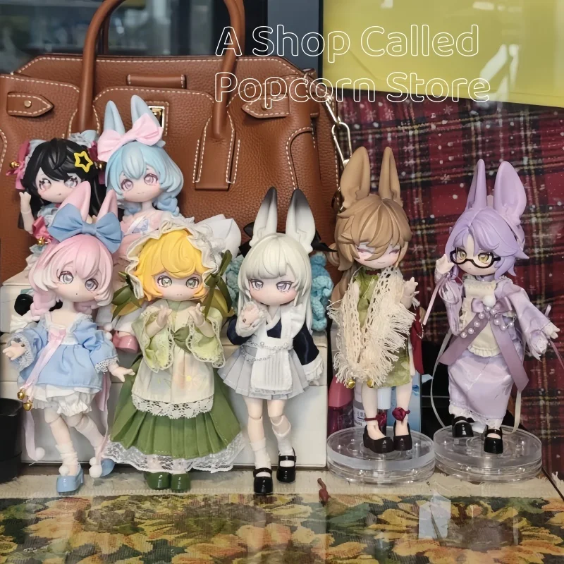 Genuine Inedible Doll Blind Box Jump Lunar Time Bunny Baby Series 1/12 Movable Anime Figure Desktop Decoration Kid Birthday Gift