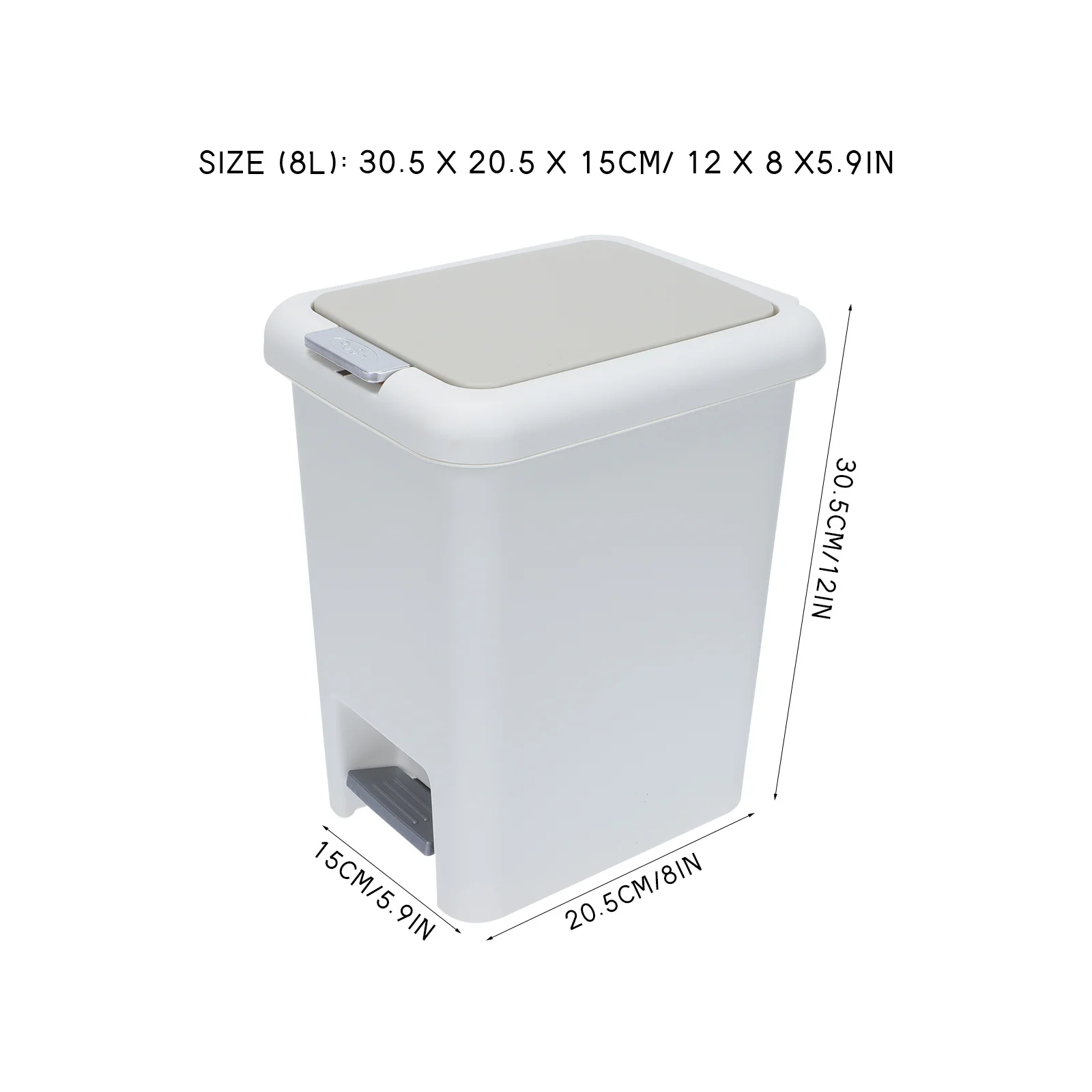 

1Pcs Pedal Trash Bucket High Quality Plastic Garbage Can for Home Office Kitchen Bathroom Living Room Storage Container