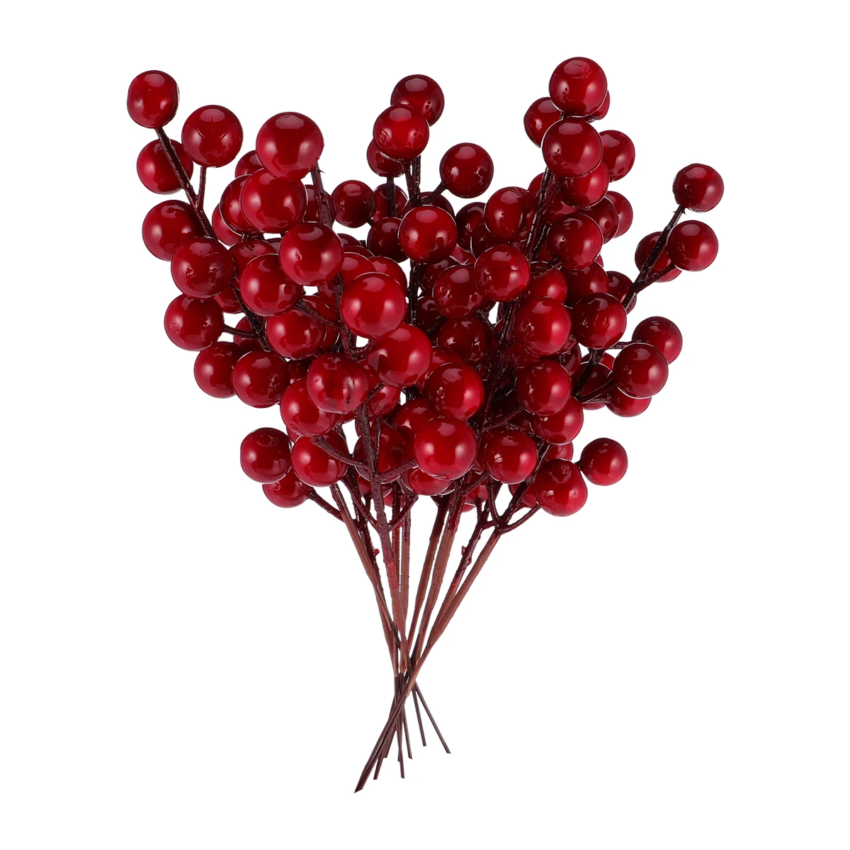 

10 Pcs Artificial Berry Bouquet Frost RedDecor Home Wedding Party Frosted Branches Lasting Color Fidelity Creative