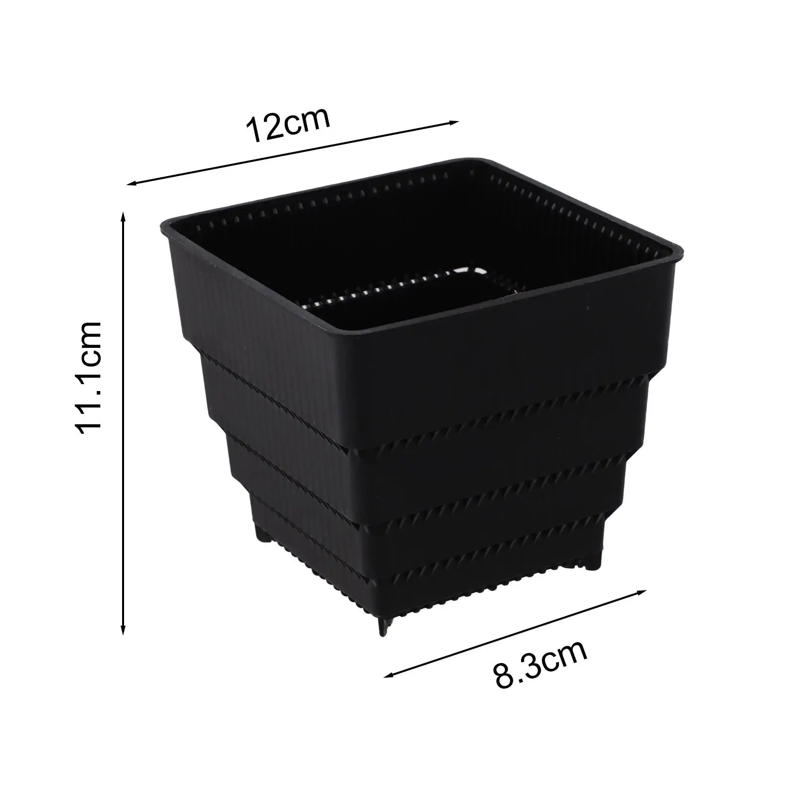 Modern Plant Pot Square Plastic Pot 10cm Root Control Pot Modern Decorative Element Weather Resistant Material
