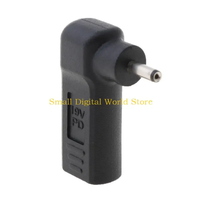 77UB 90 Degree Type-C Female to 3.0x1.1mm for DC Male Plug USB Type C Power Adapter Plug Converter Laptop for fo