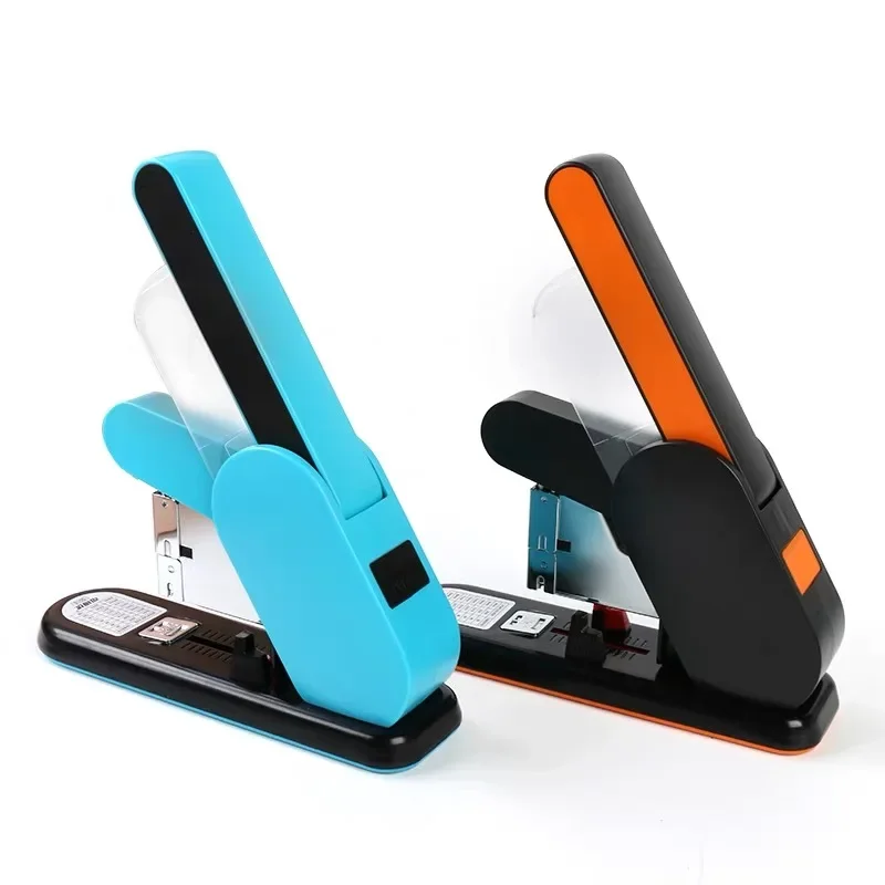 Heavy‑Duty Effort‑Saving Stapler Large‑Size Thick‑Sheet Stapling Apparatus Flat‑Staple Multi‑Color Office Stapling Machine