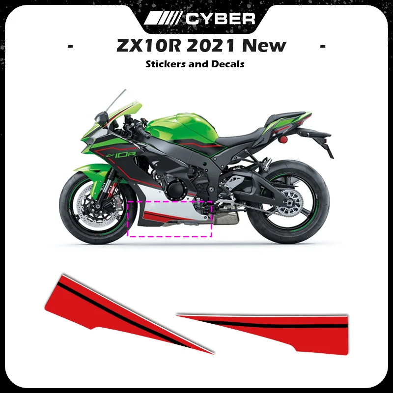 Do motocykli Kawasaki ZX10R 2021 2022 2023 2024 Pełny zestaw naklejek na owiewki OEM Wersja repliki Naklejka ZX-10R