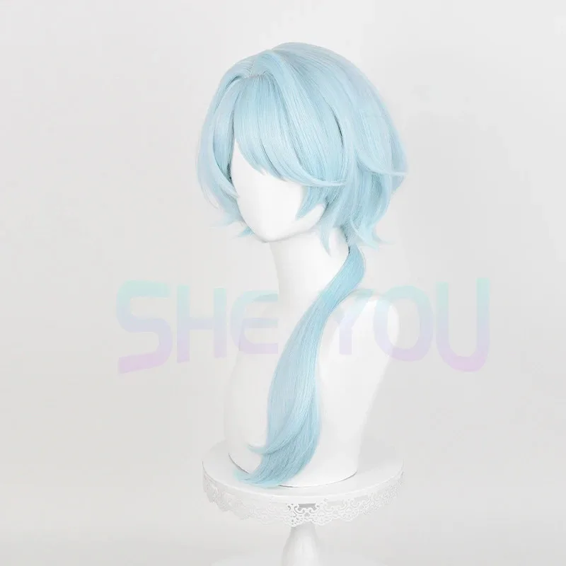 

70cm Long Misha Light Blue Wig Cosplay Anime Heat Resistant Synthetic Wigs