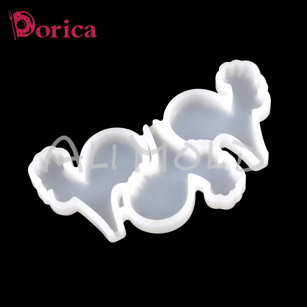 Dorica Mini Rooster Design Epoxy Lollipop Mold Chocolate Silicone Cake Mould Fondant Cake Decorating Tools Kitchen Bakeware