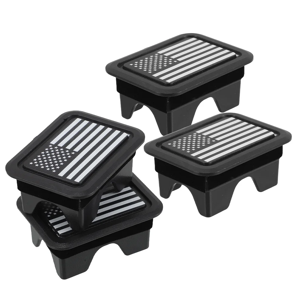 

4Pcs Bed Rail Stake Pocket Covers Durable ABS Truck Bed Hole Plugs Rear Rail Caps for RAM 1500 2500 2019-2021 Easy DIY