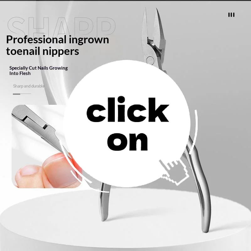 1個入りストレート刃爪切り、厚い巻き爪のトリミング、ラインストーンリムーバー、宝石クリッパー、マニキュアネイルツール