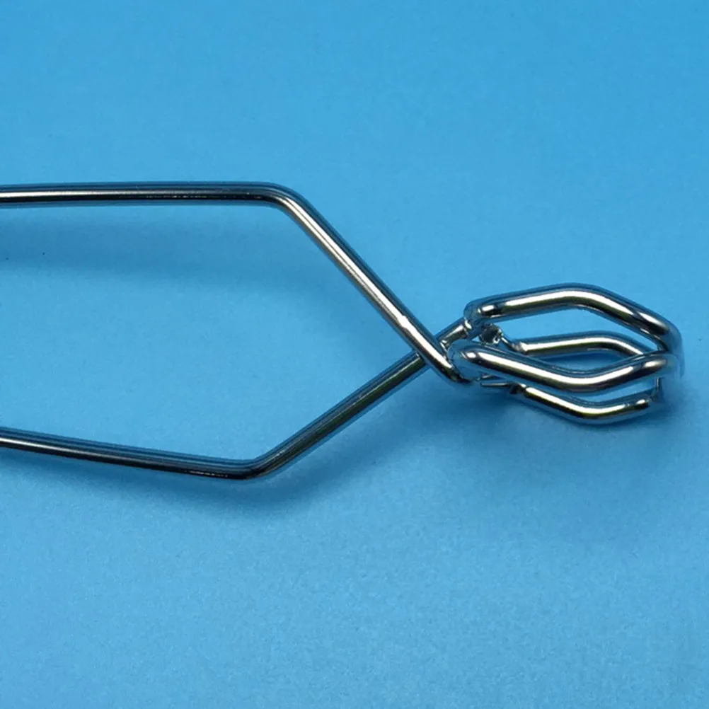 

2Pcs Test Tube Clamp Spring Iron Small Size High Temperature Resistant Scientific Laboratory Supply Silver Test Tube Clamp