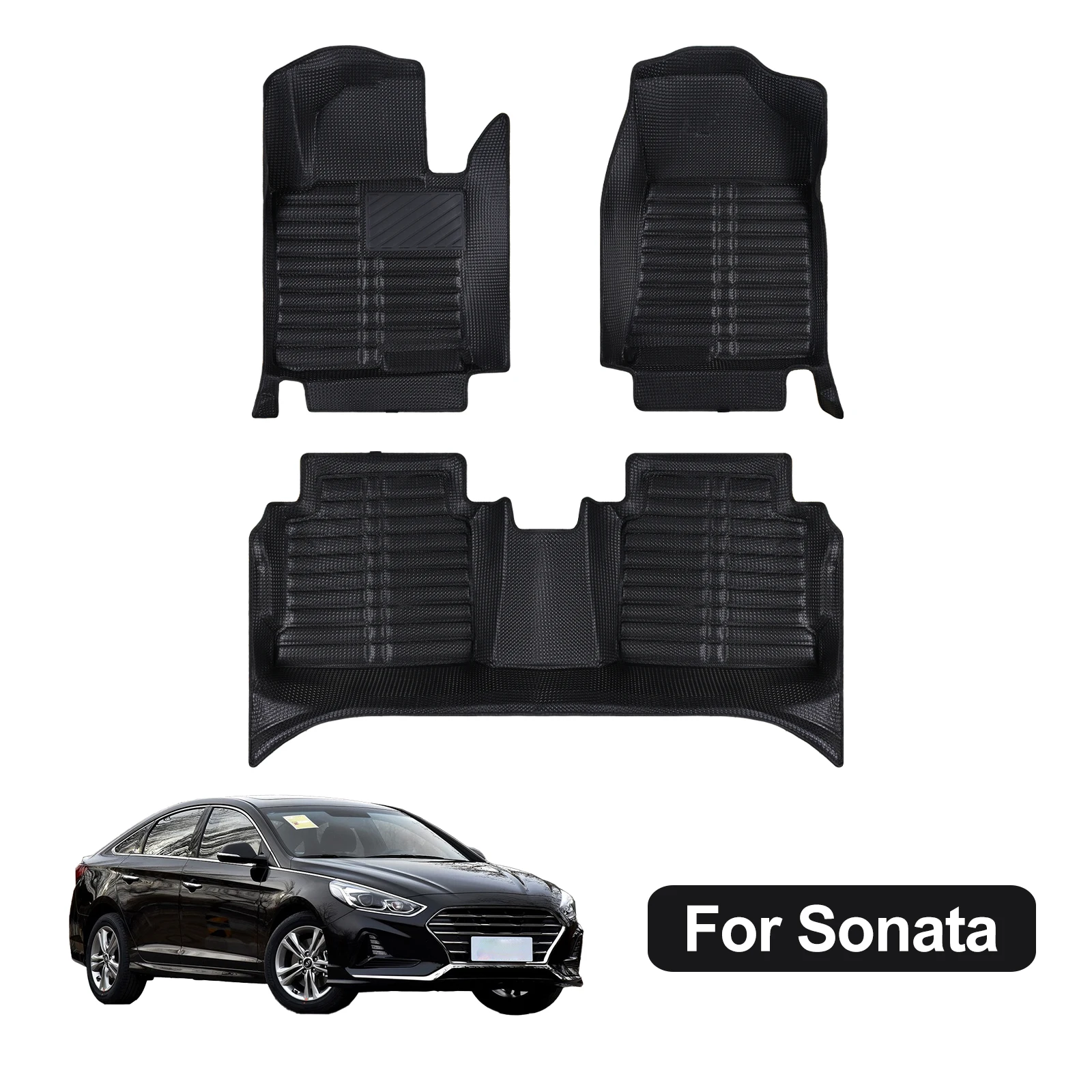 Car floor mat for Hyundai Sonata LF 2015-2019 Non-Slip Durable Four Seasons Car Carpet Easy Clean and Wear-Resistant Floor Mat