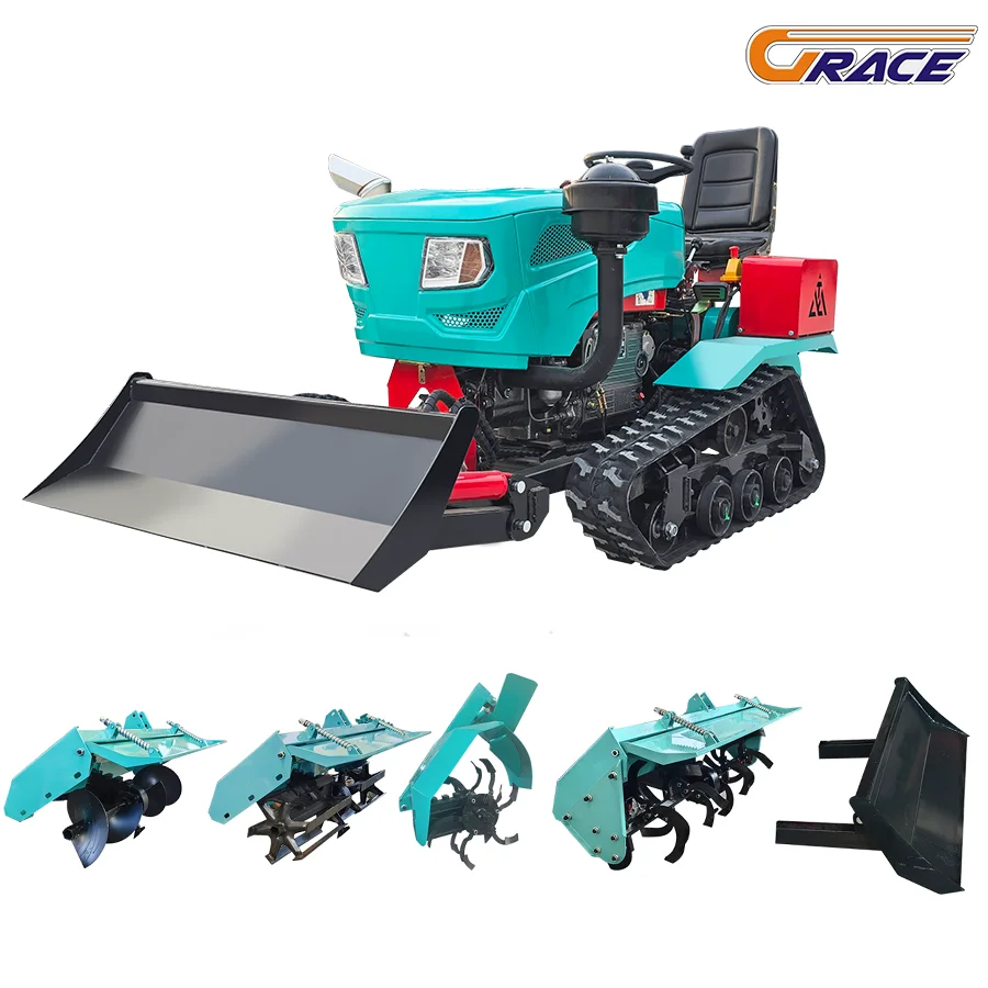 أرخص جرار زراعي مع محمل 35 50 60 80 100 حصان جرار صغير 4x4 جرارات زراعية كبيرة ذات دفع رباعي