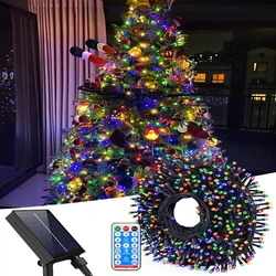 100M 1000LEDs Outdoor Solar String Fairy Light Waterproof Garland Festoon For Xmas Holiday Party Home Decoration 50/30/20/10M