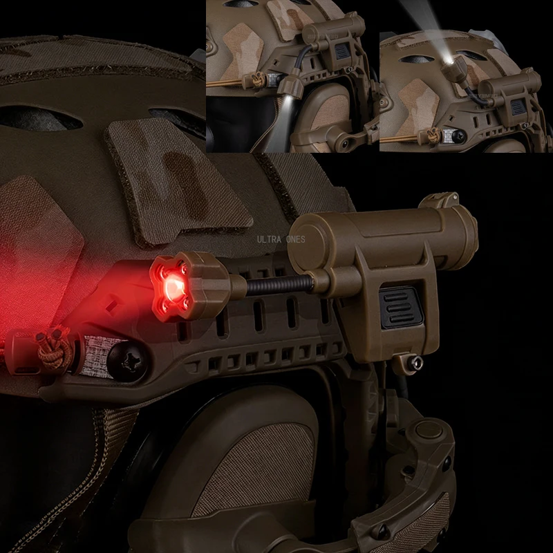 

CS Airsoft Helmet Lights M-PL-S Multi-Mode LED Headlamp with Red / Green / Blue / White / IR Tactical Helmet Lighting System