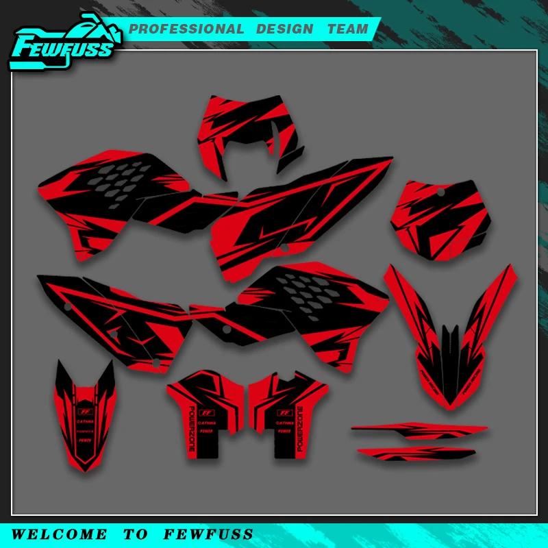 

Fewfuss для KTM EXC EXCF 125 250 300 450 2008 2009 2010 2011 SX SXF 2007 2008 2009 2010 комплект графических наклеек для мотоциклов