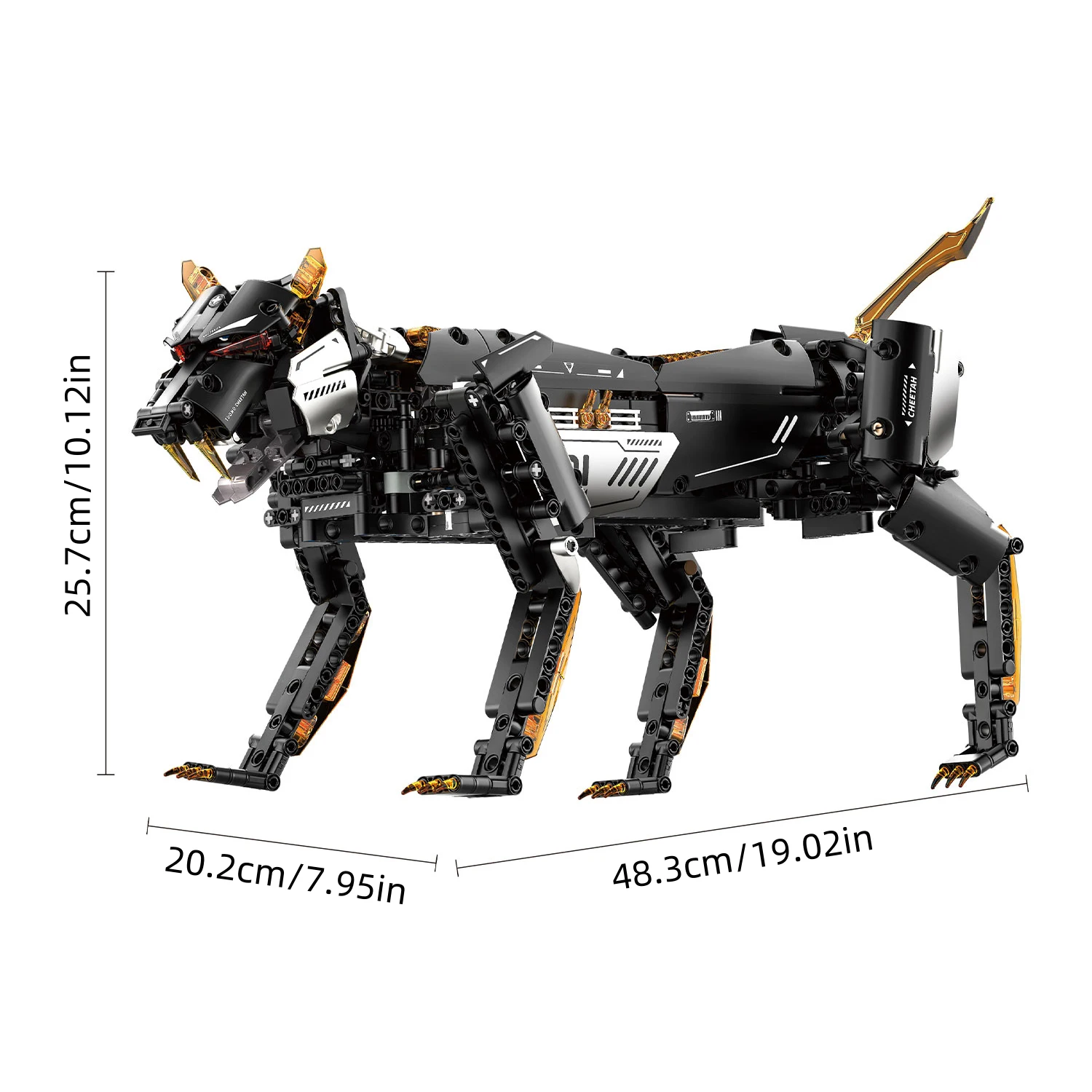 FUNXINEE Mechanische Leopard Tier Bausteine Sets Technische Modell Elektrische MOC Montage Für Kinder Geburtstag Weihnachten Geschenke