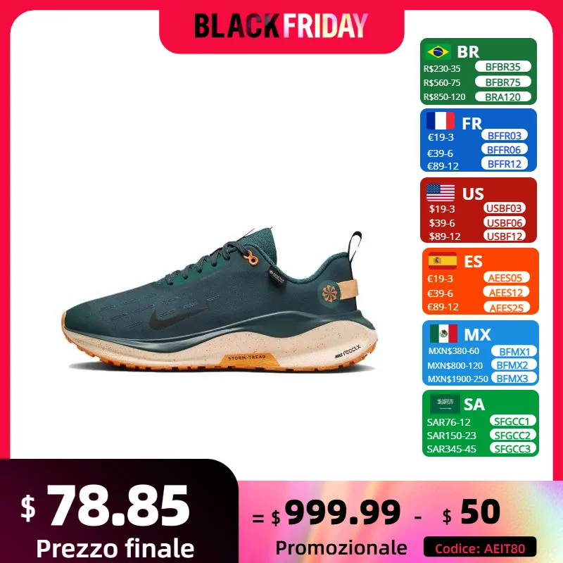 NIKE Original Man sneakers New Arrival REACTX INFINITY RN 4 GTX  Low Shock-absorbing and wear-resistant shoe