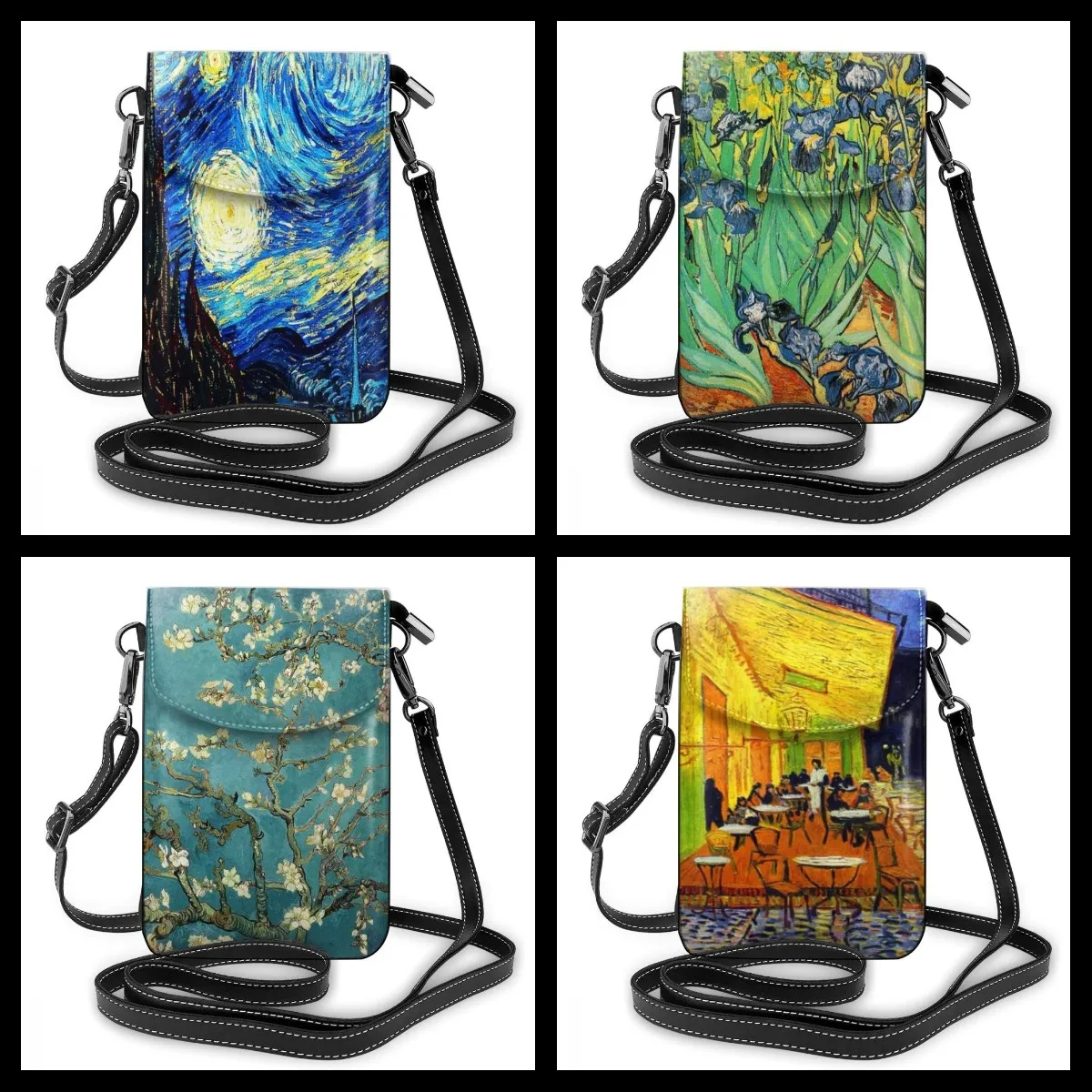 Van Gogh Shoulder Bag The Starry Night Van Gogh Leather Bag Print Shopping Women Bags Womens Trending Slim Student Purse