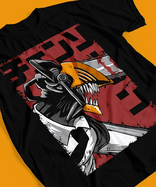 

T-shirt for Anime Chainsaw Man Denji transformation