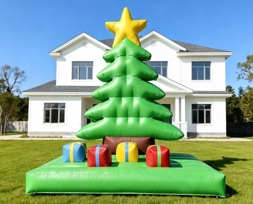 Easy set up  2026 New40ft Outdoor Giant Inflatable Christmas Tree with Multicolor Balls and Stars Party Decoration Xmas Trees
