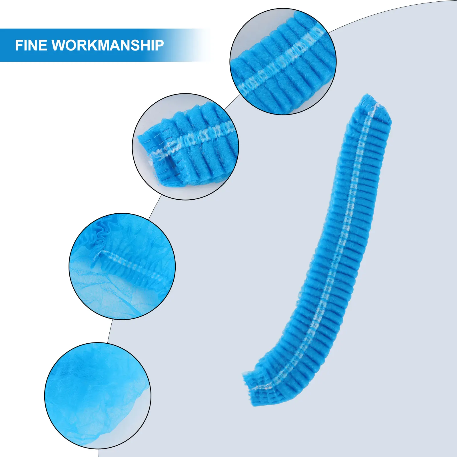 

200Pcs Nonwoven Hair Styling Cap Disposable Breathable Soft Salon Home Use Makeup Beauty Disposable Hat Hair Cap