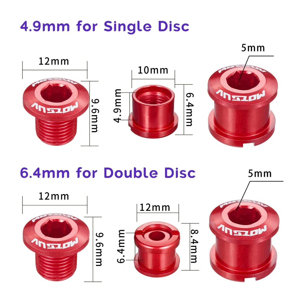 MOTSUV-MTB Road Bike Chainring Screws Wrench with Crank Bolts, For Single Double Plate Cycling Crankset Chain Wheel Accessory