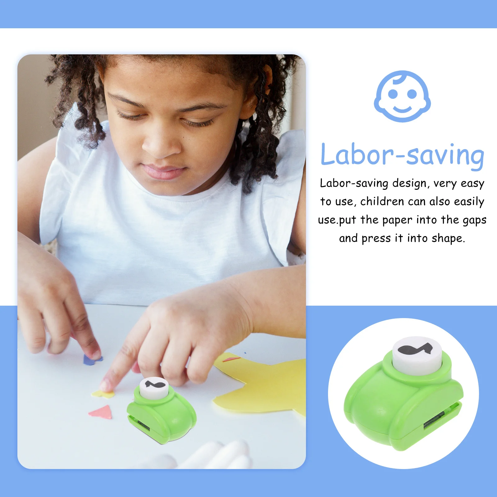 

Paper Punch DIY Punching Accessory Lightweight Plastic Scrapbooking Tool for Handmade Card Making Gift Wrapping