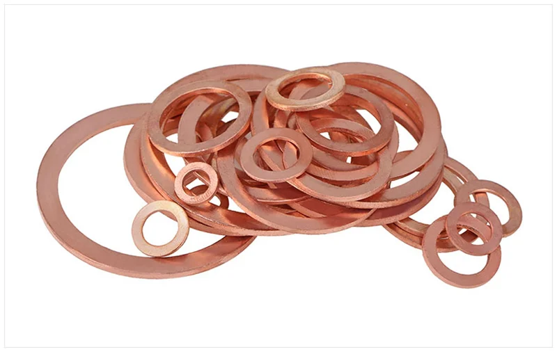 Kupfer Washer für Ölwanne Stecker M5 M6 M8 M10 M12 M14 M16 M18 M20 M22 M24 M27 M30-M60 Abdichtung solide Washer Flache Dichtung Dichtung Ring – Detail 6