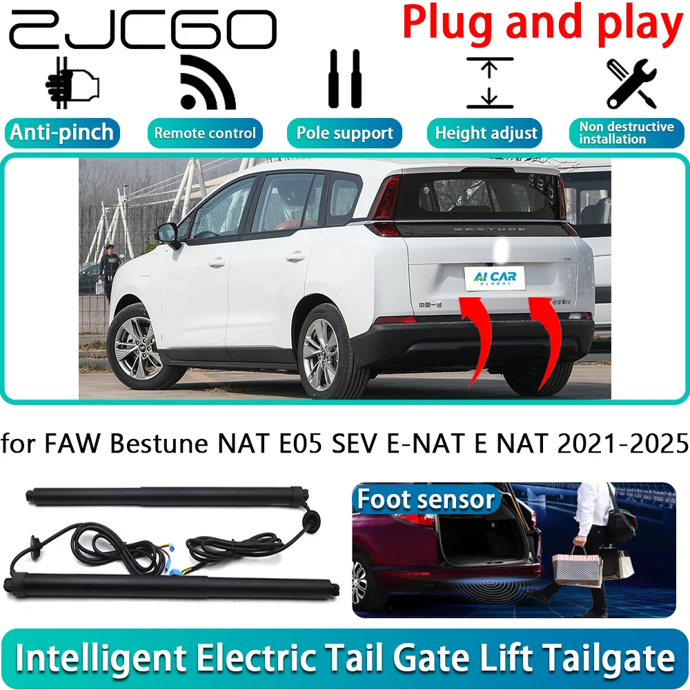 

ZJCGO for FAW Bestune NAT E05 SEV E-NAT E NAT 2021-2025 OEM Electric Powered Tailgate Power Liftgate Automatic Tailgate System