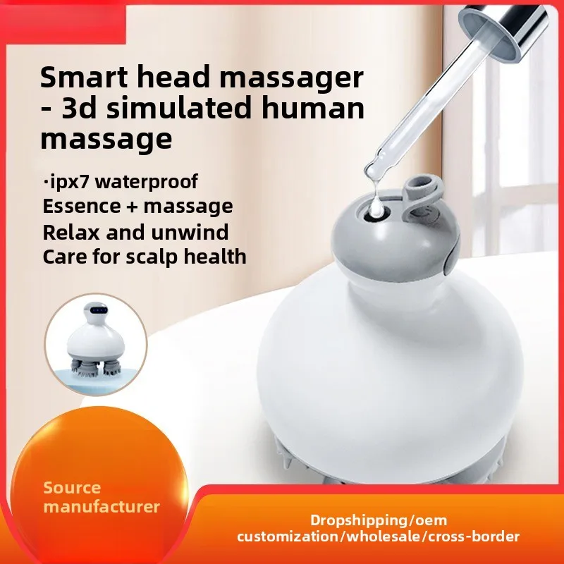 Intelligent Head Massager, Scalp Medication Introduction Device, Electric Essential Oil Massager, Decompression Therapy