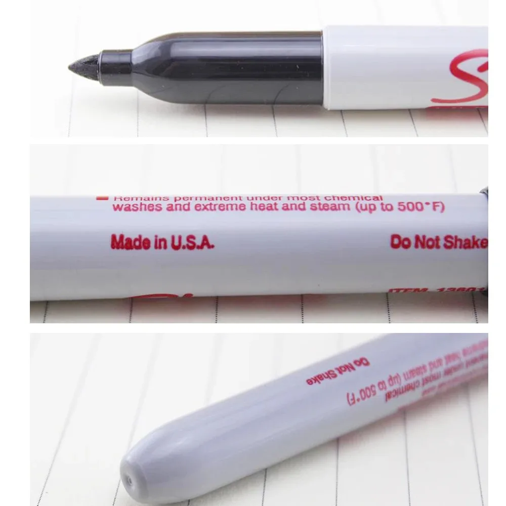 Sharpie 13601-rotulador permanente de punta fina Industrial, resistente en condiciones extremas, marcadores de tinta negra, 1mm, 2 unidades por lote