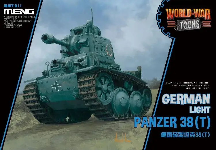 

German Light Tank Panzer Meng WWT-011 38T Q Edition Plastic Assembly Model