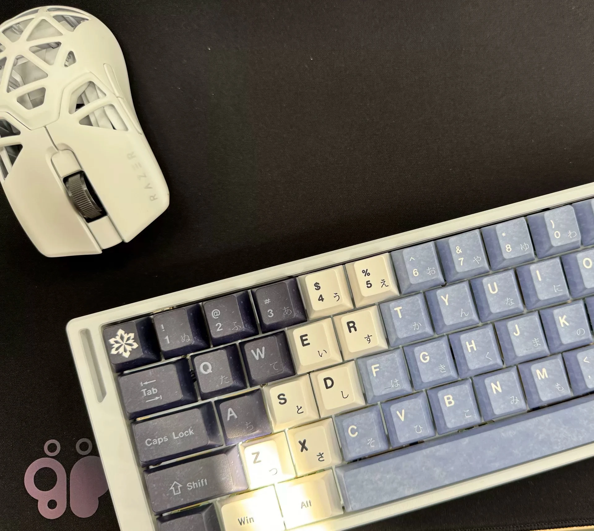 Keycap, contrasting color gradual change, five-sided sublimation keycap, suitable for 61/64/68/75/84/87 keys