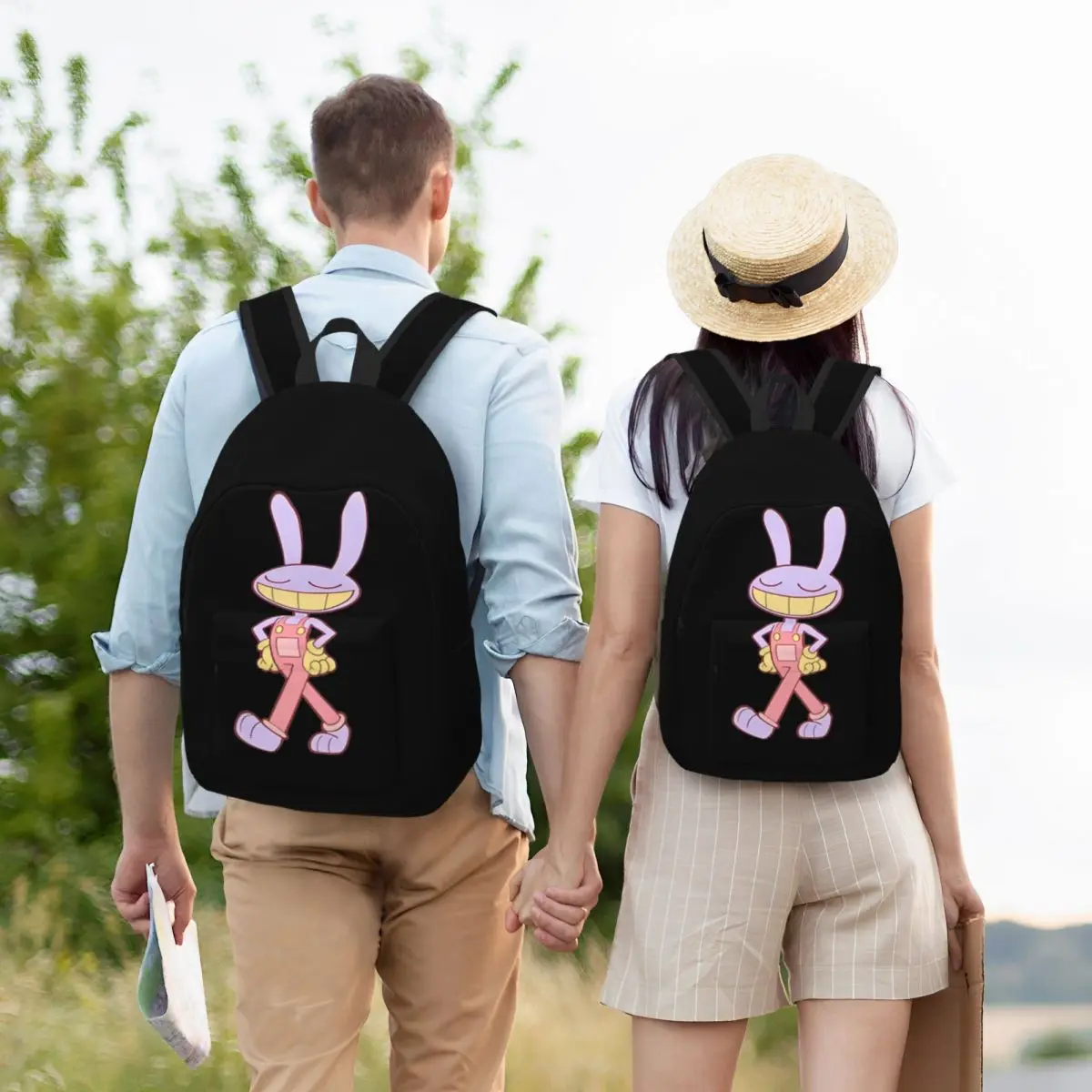 Jax-mochila de circo Digital para niños y niñas, bolsa de libros de conejo para estudiantes de escuela primaria preescolar, regalo de día