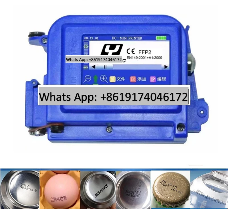 25 language 12.7mm mini portable printer QR Bar Batch Code Date Logo Expiry Label Portable Handheld Jet Thermal Inkjet Printer