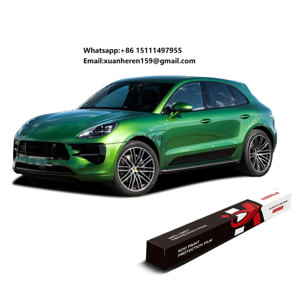 PET Chameleon Early Spring Green Self-Healing Color-Changing Car Wrap Film for Body with UV & IR Protection 3-Year Warranty