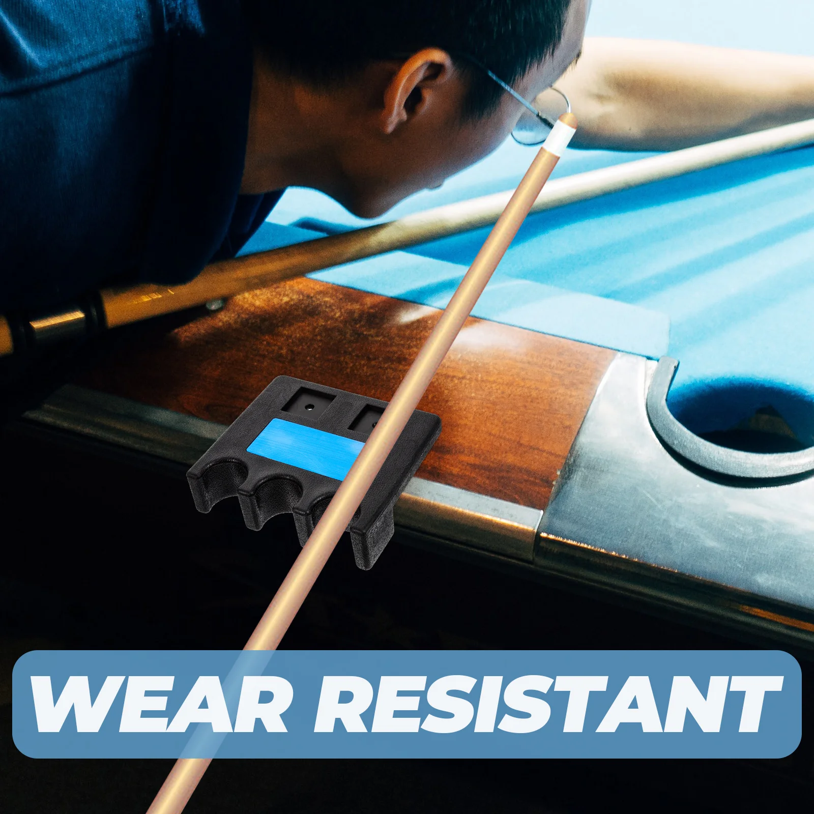 

Unique Billiard Cue Rack Self-Adhesive Durable Pool Stick Holder Multi-Hole Elegant Storage Organizer