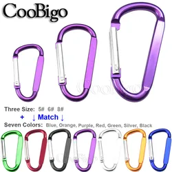 Aluminum Carabiner Key Holder Snap Hook Clip Keychain Keyring Keyfob D Ring Buckle Bottle Hanger Men Outdoor Sport Accessory 2pc